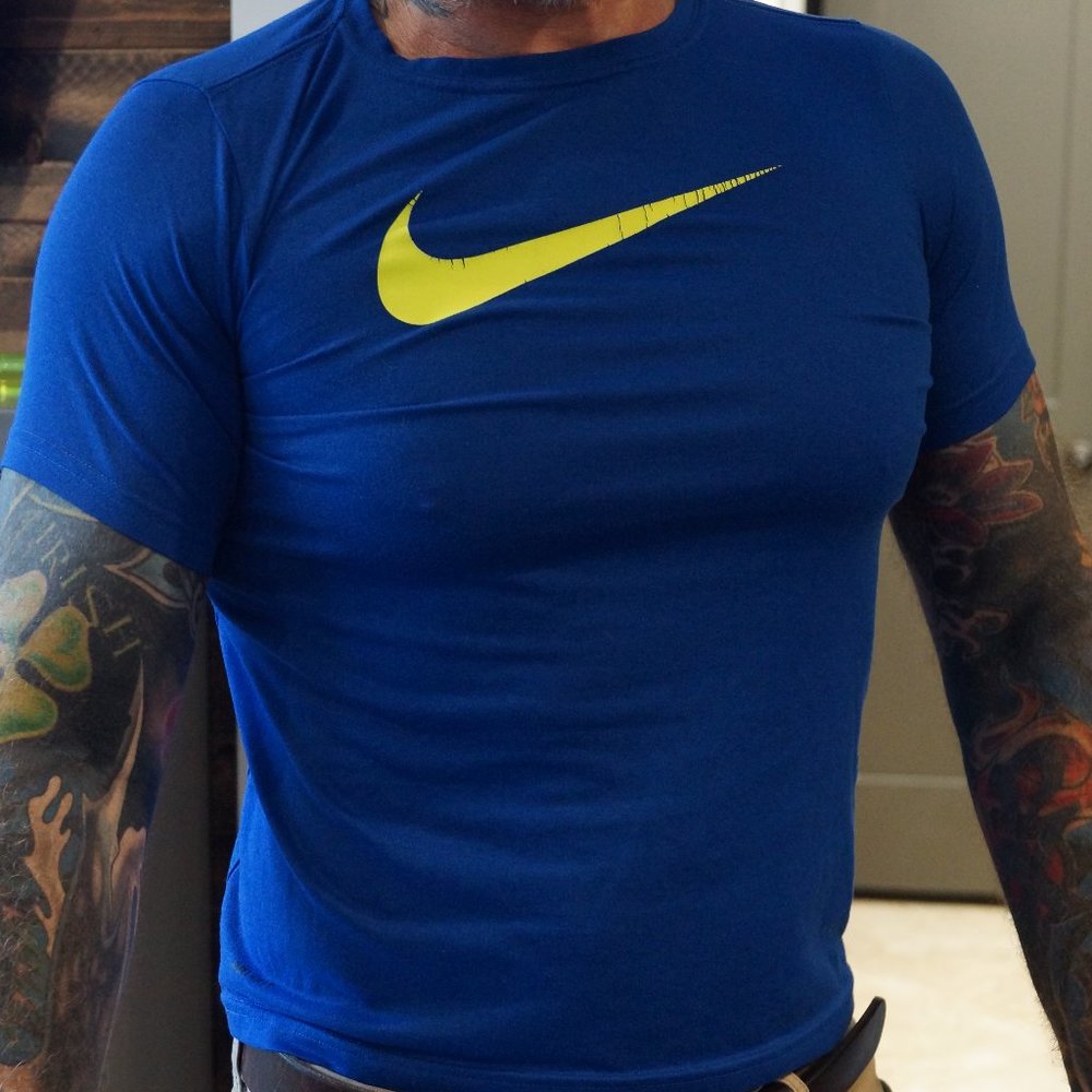 2 Nike Athletic Dri-fit Shirts Bundle Preloved 2 blue shirts! Nike Last call! ⚰️